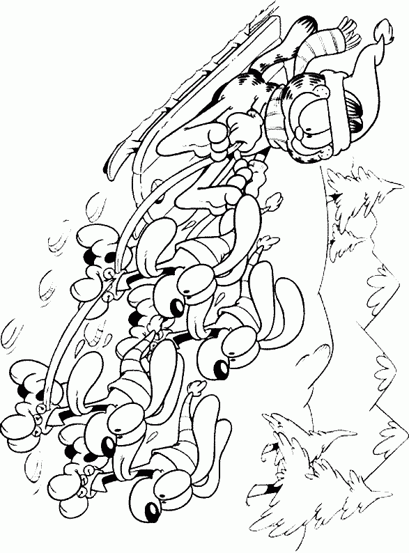 Zimowa zabawa z przyjaciółmi - Kolorowanka do druku kolorowanka do druku